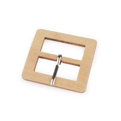 Wooden belt buckle for diy decoration, width 40 mm - Ivory (1 Piece)