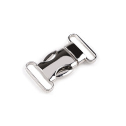 All-metal webbing side release buckle, width 20 mm - Nickel (1 Pair)