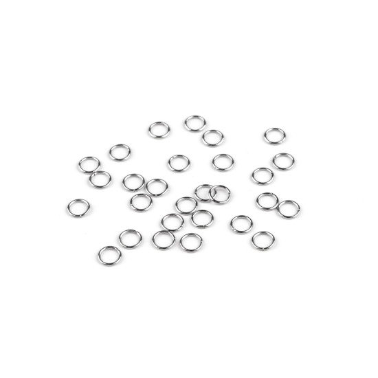 Stainless steel connecting split ring, closed ø4 mm - Platinum (100 Grams) Stainless steel connecting split ring, closed ø4 mm - Platinum (100 Grams)