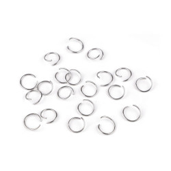 Anneau de connexion fendu en acier inoxydable, ø 12 mm - Platine (100 Pièces)