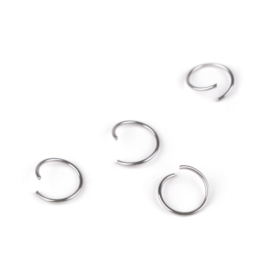 Anneau de connexion fendu en acier inoxydable, ø 12 mm - Platine (100 Pièces) Anneau de connexion fendu en acier inoxydable, ø 12 mm - Platine (100 Pièces)