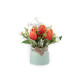 Artificial tulips in a flower pot - Darkpink (1 Piece) Artificial tulips in a flower pot - Darkpink (1 Piece)