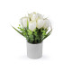 Artificial tulips in a flower pot - Orange-yellow (1 Piece) Artificial tulips in a flower pot - Orange-yellow (1 Piece)