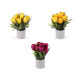 Artificial tulips in a flower pot - Orange-yellow (1 Piece) Artificial tulips in a flower pot - Orange-yellow (1 Piece)
