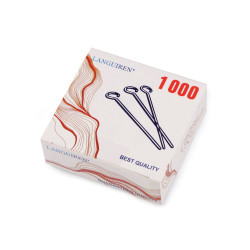 Alfileres de sastre, acero inoxidable, a granel, largo 30 mm - Níquel (1 Caja)