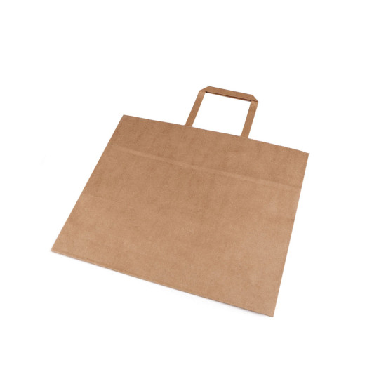 Torebka papierowa z szerokim dnem 32x27 cm - Naturalny brąz (25 Sztuki) Torebka papierowa z szerokim dnem 32x27 cm - Naturalny brąz (25 Sztuki)