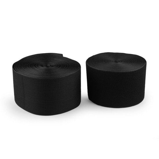 Taśma rzep komplet (haczyk+pętelka) szerokość 15 cm pes - Czarny (1 Metr) Taśma rzep komplet (haczyk+pętelka) szerokość 15 cm pes - Czarny (1 Metr)