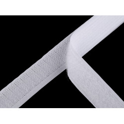 Taśma rzep komplet (haczyk+pętelka) szerokość 20 mm pes - White (25 Metry)
