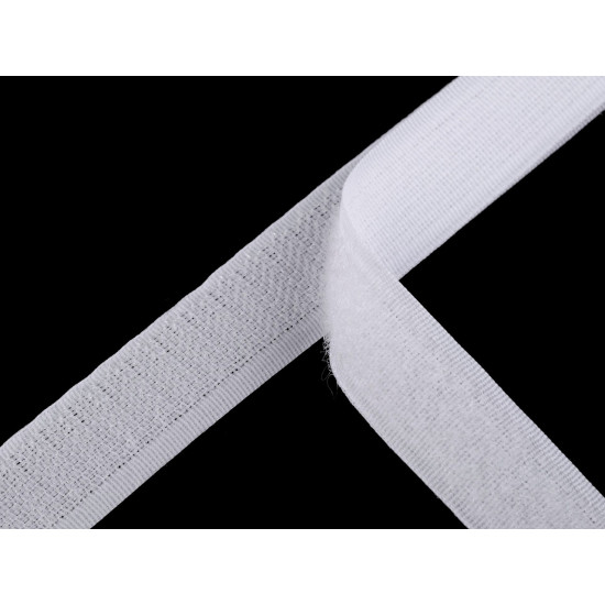 Taśma rzep komplet (haczyk+pętelka) szerokość 20 mm pes - White (25 Metry) Taśma rzep komplet (haczyk+pętelka) szerokość 20 mm pes - White (25 Metry)