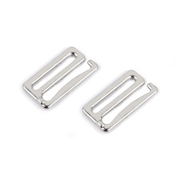 Hook for swimwear and underwear, width 28 mm - Nickel (10 Pieces)