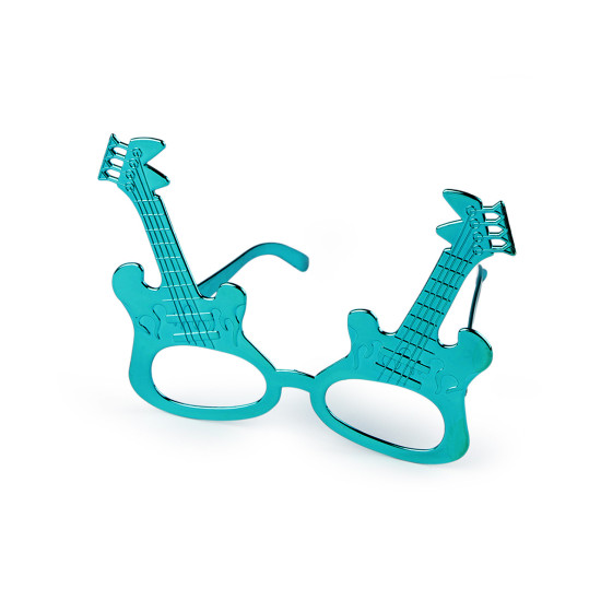Okulary imprezowe / karnawałowe motyl, gitara metaliczne - Srebrny (6 Sztuki) Okulary imprezowe / karnawałowe motyl, gitara metaliczne - Srebrny (6 Sztuki)
