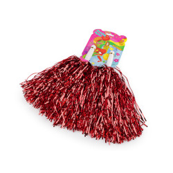 Cheerleading pompom 2 pcs - Red (1 Set)