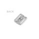 Metal bikini clasp, width 14 mm - Nickel (1 Pair) Metal bikini clasp, width 14 mm - Nickel (1 Pair)
