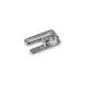 Metal bikini clasp, width 14 mm - Nickel (1 Pair) Metal bikini clasp, width 14 mm - Nickel (1 Pair)