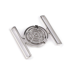 Metal fastening / buckle, pulling hole 50 mm - Nickel (1 Pair)
