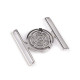 Metal fastening / buckle, pulling hole 50 mm - Nickel (3 Pairs)