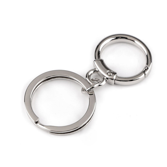 Anneau de porte-clés avec mousqueton - Or rose (10 Pièces) Anneau de porte-clés avec mousqueton - Or rose (10 Pièces)