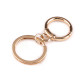 Anneau de porte-clés avec mousqueton - Or rose (10 Pièces) Anneau de porte-clés avec mousqueton - Or rose (10 Pièces)