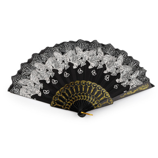 Alkalmi legyező pillangó glitteres - Piros (1 Darab) Alkalmi legyező pillangó glitteres - Piros (1 Darab)