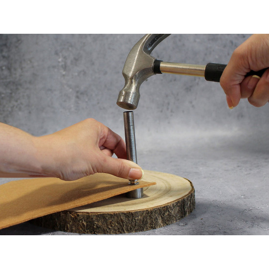 Manual applicator / tool for riveting grommets ø6-14 mm - Nickel (1 Set) Manual applicator / tool for riveting grommets ø6-14 mm - Nickel (1 Set)