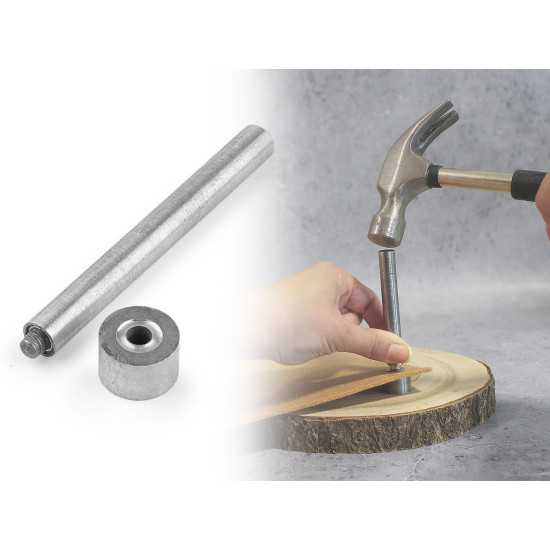 Manual applicator / tool for riveting grommets ø6-14 mm - Nickel (1 Set) Manual applicator / tool for riveting grommets ø6-14 mm - Nickel (1 Set)