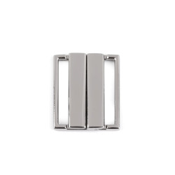 Metal safety clasp, width 25 mm - Nickel (1 Pair)