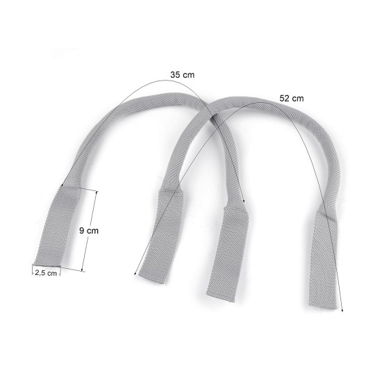 Handles for textile bags - polypropylene - Ecru light (2 Pieces) Handles for textile bags - polypropylene - Ecru light (2 Pieces)