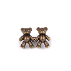 Dekoratív kapocs / varrás nélkül rövidíthető 20x40 mm - Ósárgaréz (1 Pár)