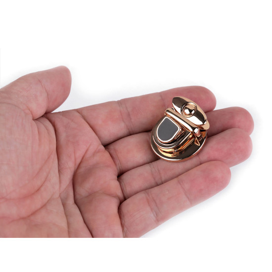 Handbag lock / fastener set 30x34 mm - Pink gold (1 Set) Handbag lock / fastener set 30x34 mm - Pink gold (1 Set)