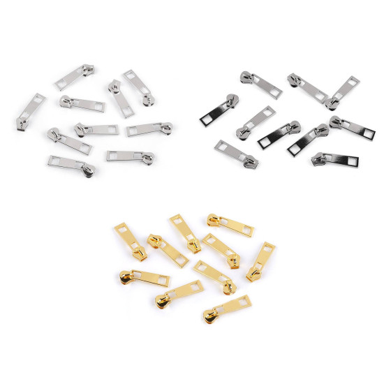 Slider for metal zippers no 5 - Nickel (10 Pieces)