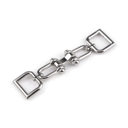 Decorative fastening, fits 15 mm strap - Nickel (1 Pair)
