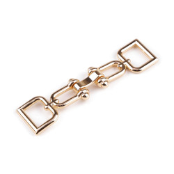 Decorative fastening, fits 15 mm strap - Gold classic (1 Pair)