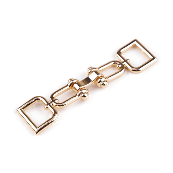 Decorative fastening, fits 15 mm strap - Gold classic (1 Pair)
