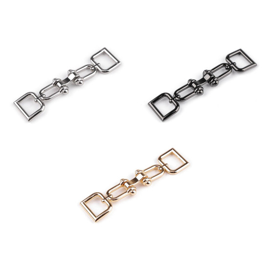 Decorative fastening, fits 15 mm strap - Gold classic (1 Pair)