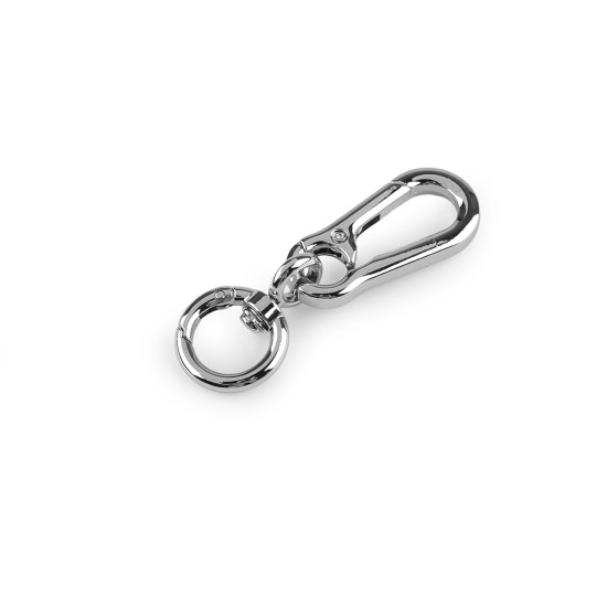 Karabińczyk metalowy obrotowy z okrągłym karabińczykiem otwór do przewlekania 17 mm - Różowozłota (1 Sztuka) Karabińczyk metalowy obrotowy z okrągłym karabińczykiem otwór do przewlekania 17 mm - Różowozłota (1 Sztuka)