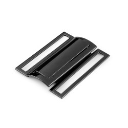 Metal buckle for coats, jackets, fits 48 mm straps - Black nickel (1 Pair)