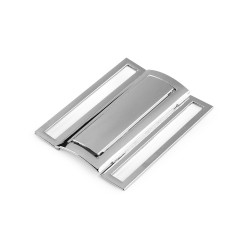 Metal buckle for coats, jackets, fits 48 mm straps - Nickel (1 Pair)