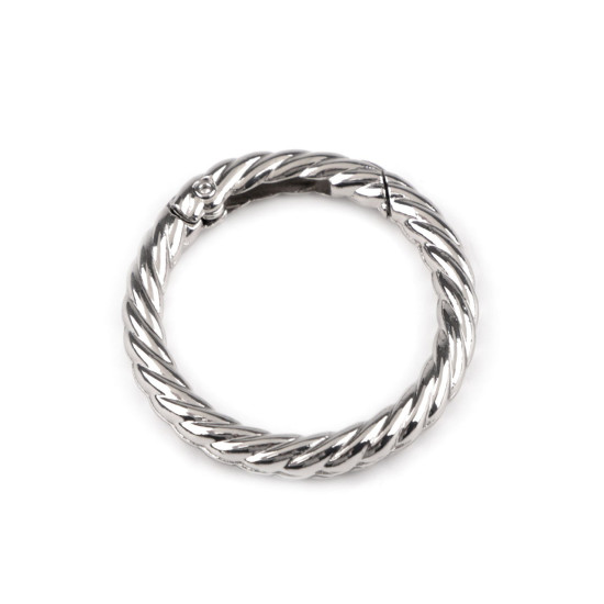 Carabină decorativă rotundă ø32 mm - Nichel (30 Bucăți)