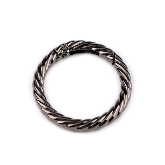 Carabină decorativă rotundă ø32 mm - Nichel (30 Bucăți)