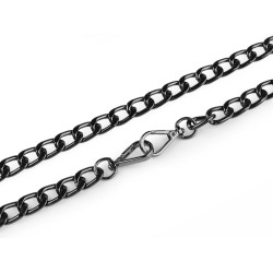 Łańcuszek do torebki z karabińczykiem długość 125 cm - Czarny nikiel (1 Sztuka)