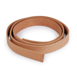 Leather strap / bag handle - unfinished product, width 20 mm - Natural medium (1 Piece)