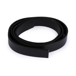 Leather strap / bag handle - unfinished product, width 20 mm - Black (1 Piece)