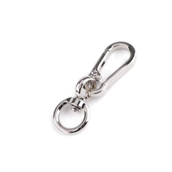 Karabińczyk metalowy z krętlikiem, otwór do przewlekania 13 mm - Nikiel (1 Sztuka)