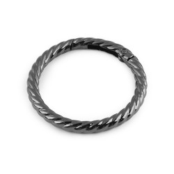 Carabină decorativă rotundă ø38 mm - Nichel negru (1 Bucată)