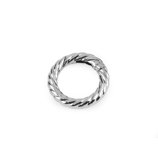 Dísz karabiner karika ø20 mm - Nikkel fekete (1 Darab)