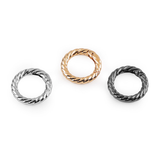 Dísz karabiner karika ø20 mm - Nikkel fekete (1 Darab)