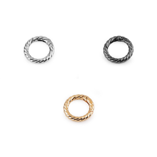 Dísz karabiner karika ø20 mm - Nikkel fekete (1 Darab)
