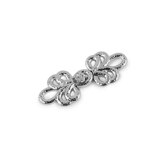 Decorative filigree fastening - Nickel (1 Pair)