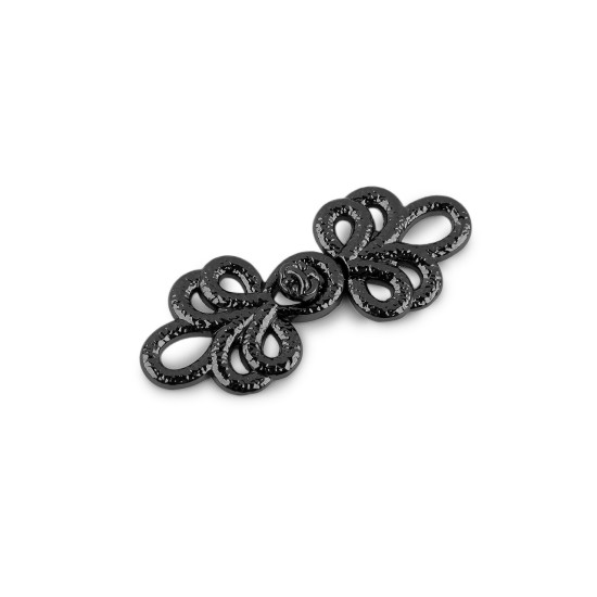 Decorative filigree fastening - Nickel (1 Pair)