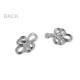 Decorative filigree fastening - Nickel (1 Pair)